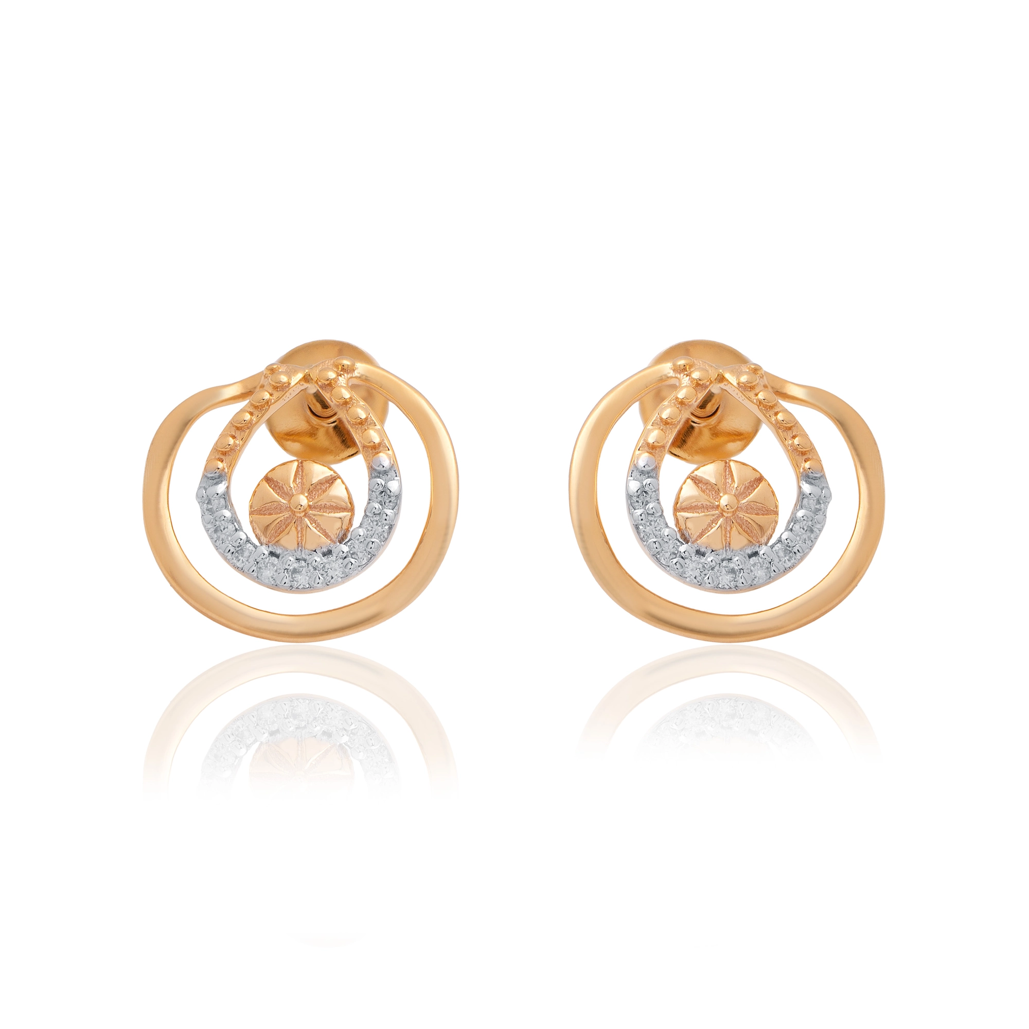 Diamond Cluster Stud Earrings